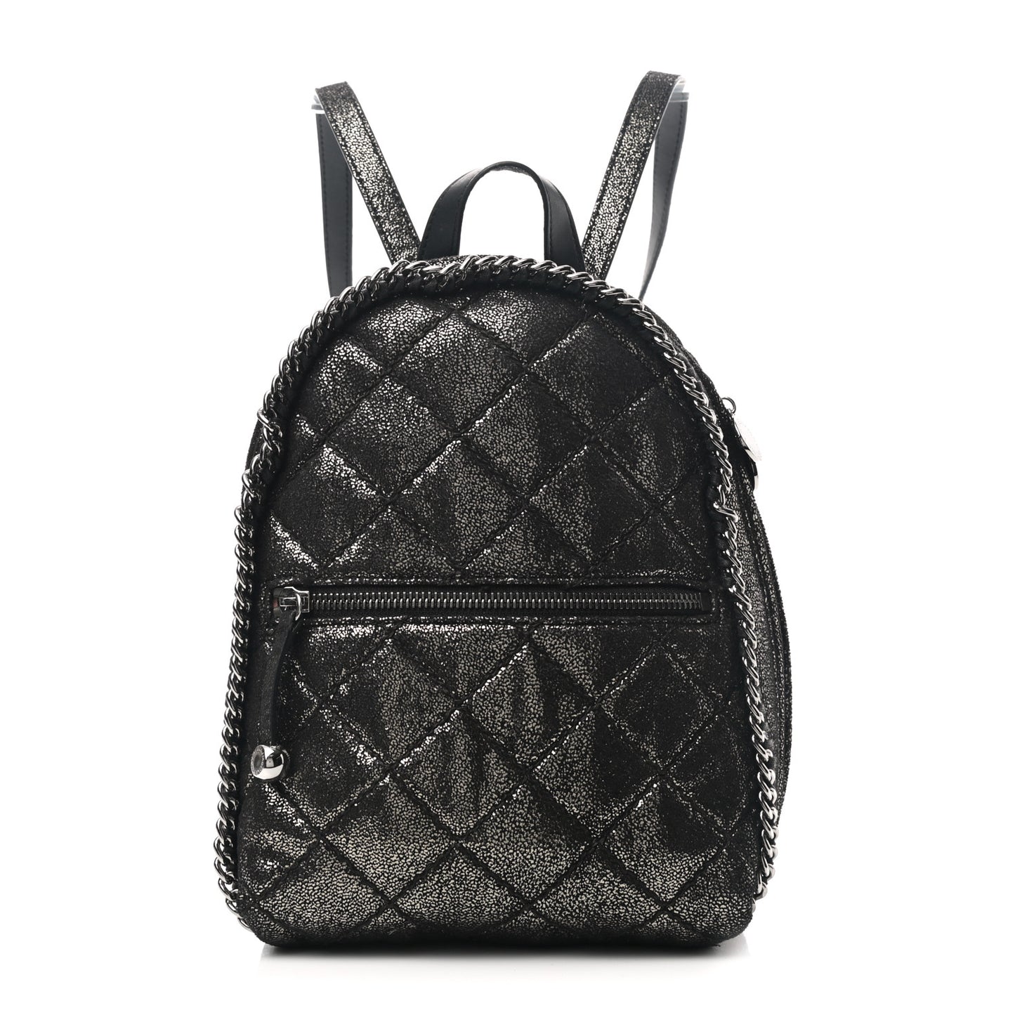 Metallic Shaggy Deer Quilted Mini Falabella Backpack
