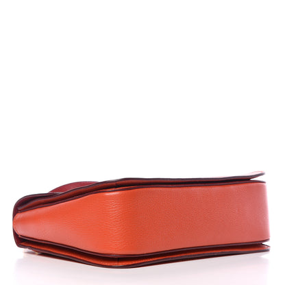 Miu Miu Goatskin Madras Bi-Color Shoulder Bag Mandarino Rubino 4 of 13