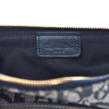 Christian Dior Monogram Mini Saddle Pochette Navy 6 of 10