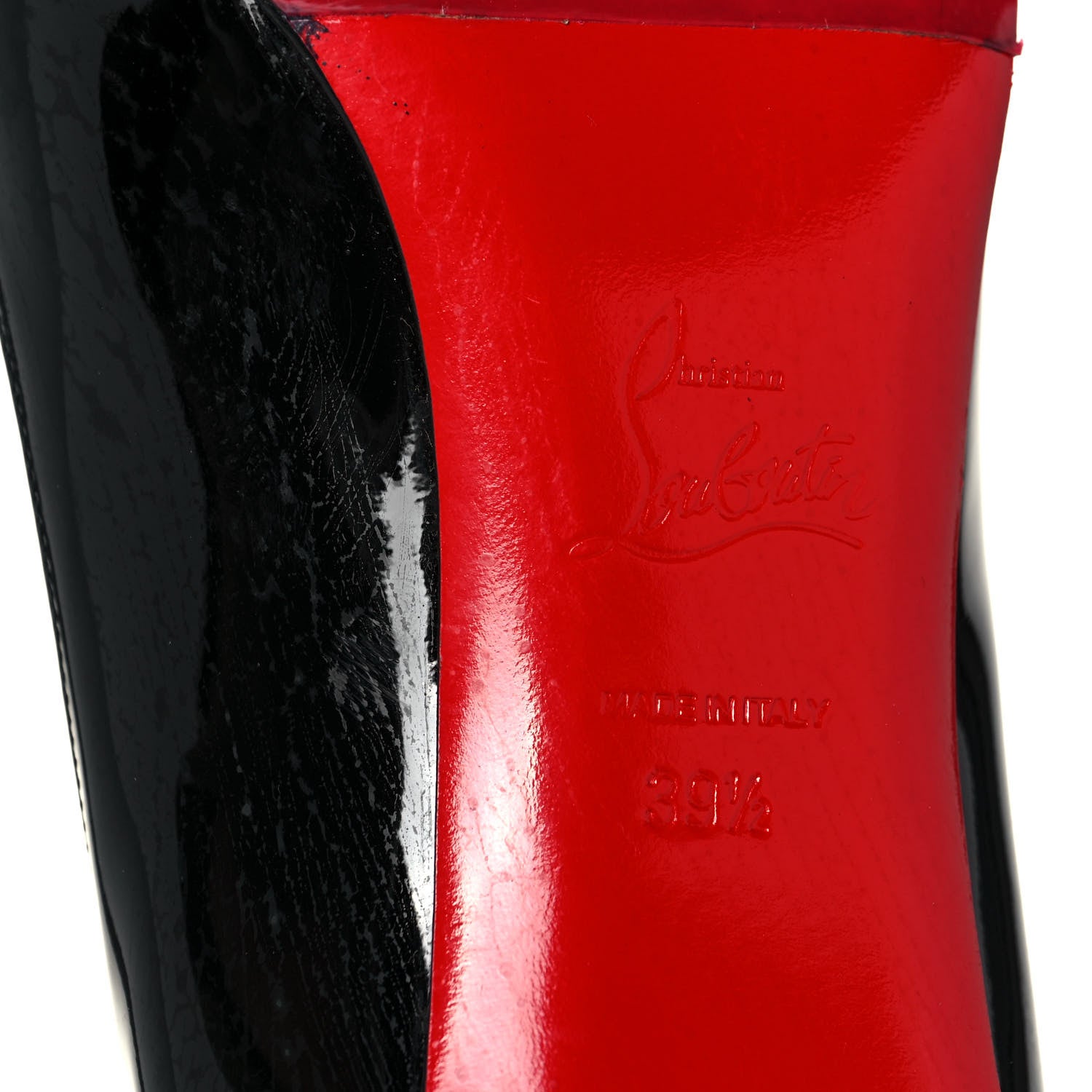 Christian Louboutin Patent Decollete 554 70 Pumps 39.5 Black 6 of 7