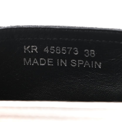 Saint Laurent Metallic Lambskin Monogram Espadrilles 38 Argento 8 of 8