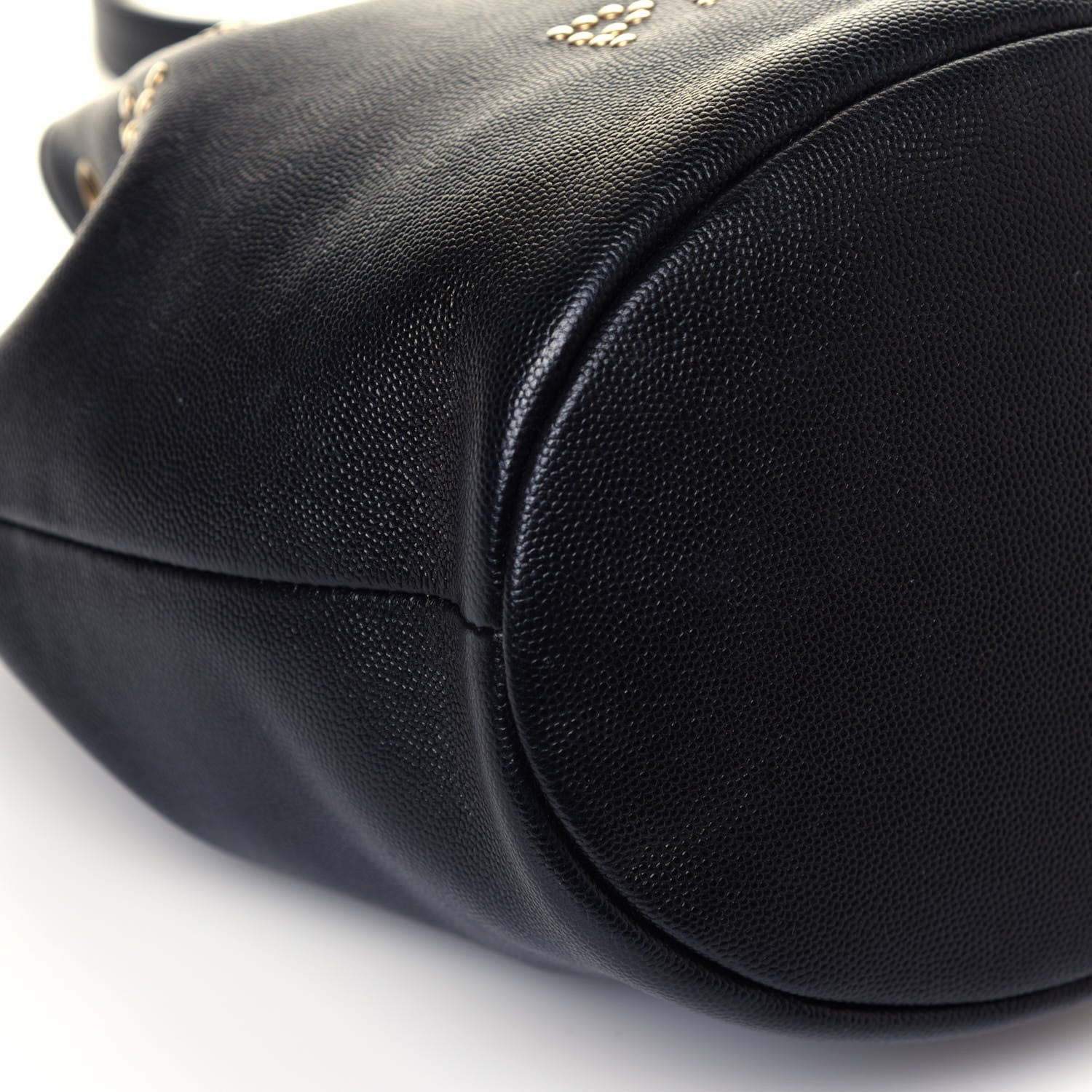 Chanel Caviar Deauville Drawstring Bucket Bag Black 8 of 12