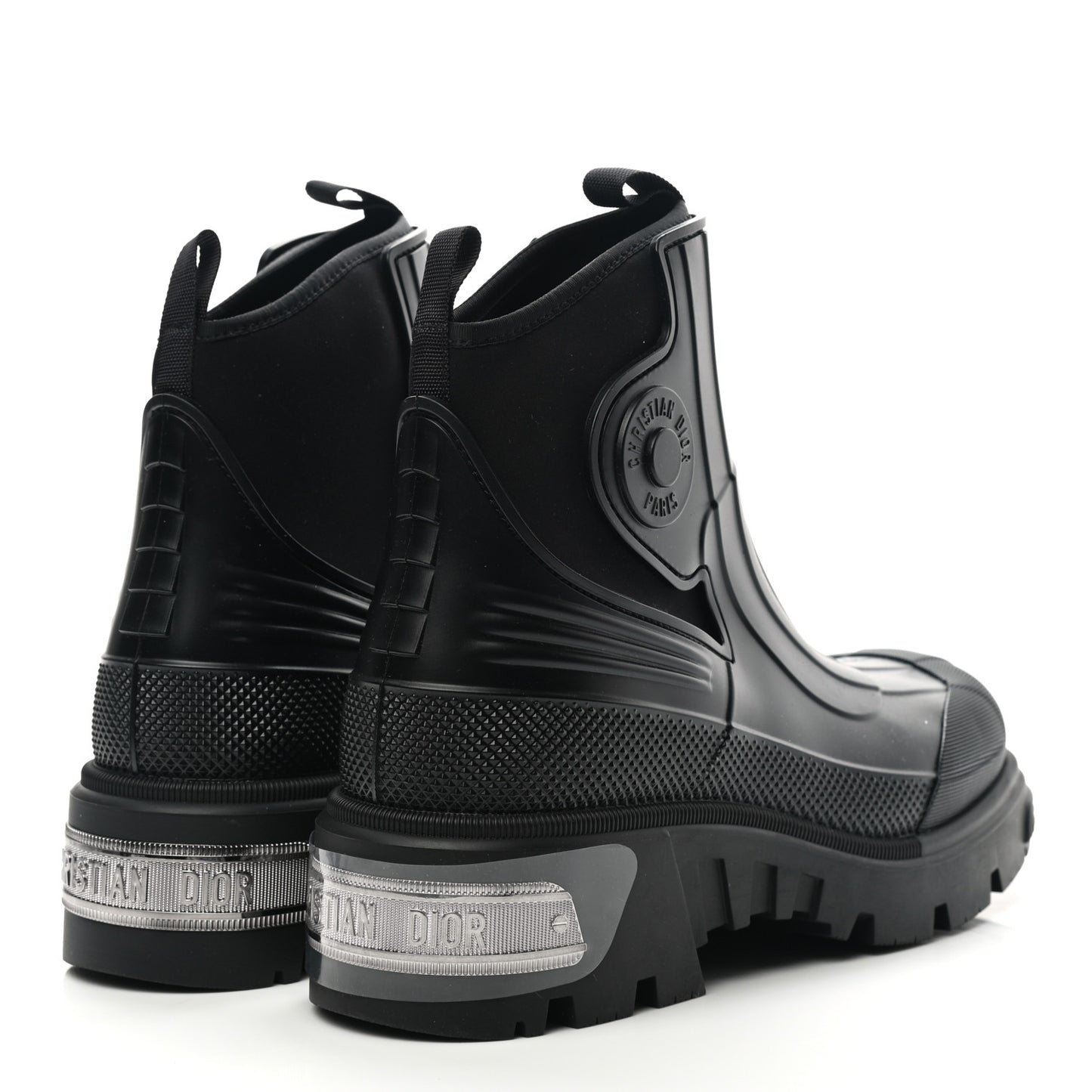 Neoprene Rubber Dior Genesis 30mm Ankle Boots 39 Black