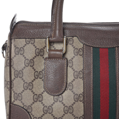 Gucci GG Plus Monogram Vintage Web Small Boston Dark Brown 16 of 25