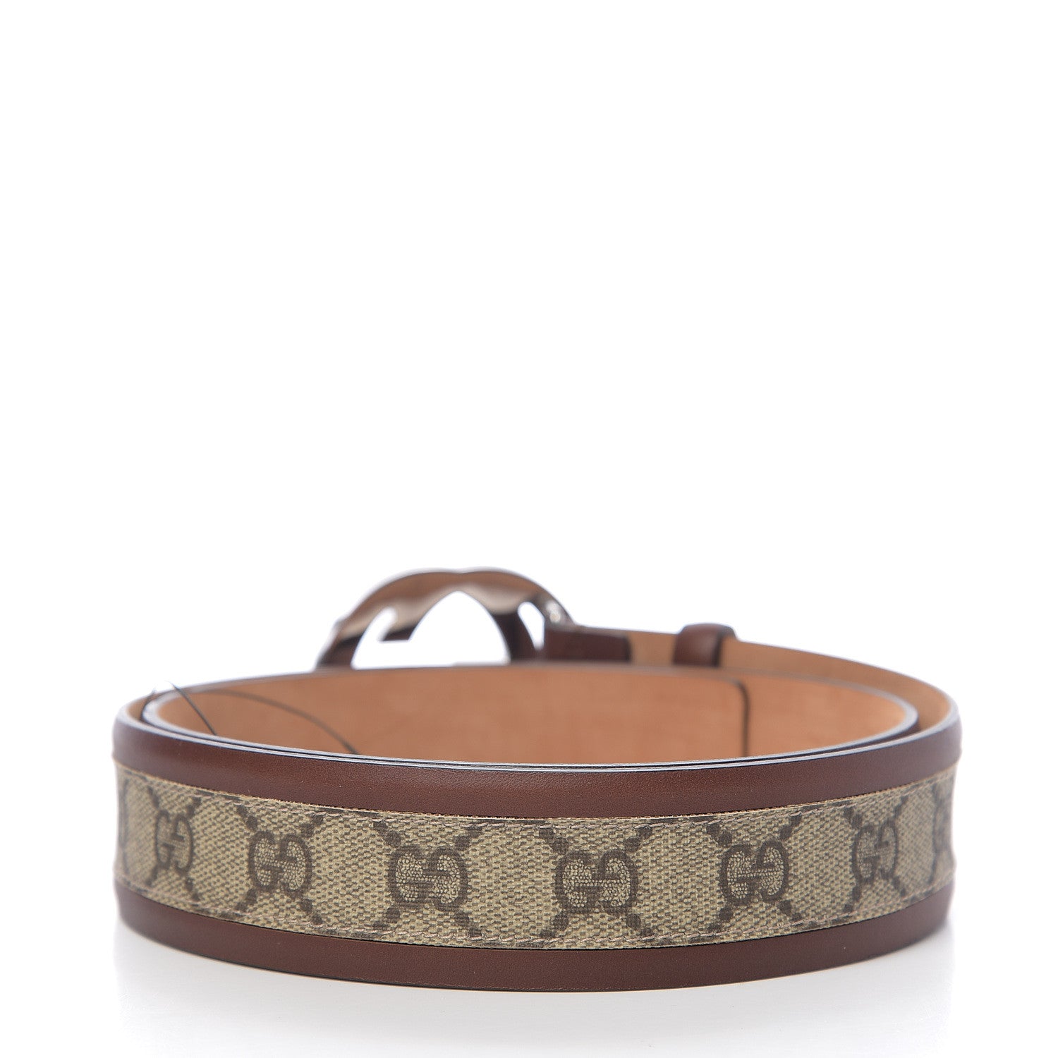 Gucci GG Supreme Monogram Selleria Interlocking G 40mm Belt 90 36 Beige Ebony Cuir 2 of 5