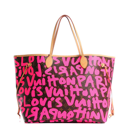 Louis Vuitton Monogram Graffiti Neverfull GM Fuchsia 1 of 7