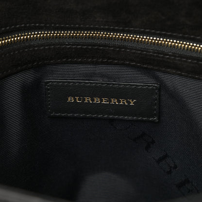 Burberry Signature Grain Large Mildenhall Shoulder Bag Black 6 of 12