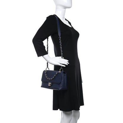 Chanel Caviar Quilted City Walk Flap Navy Blue 2 of 9