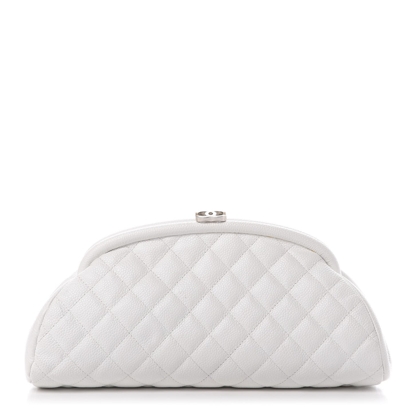 Caviar Quilted Timeless Clutch White