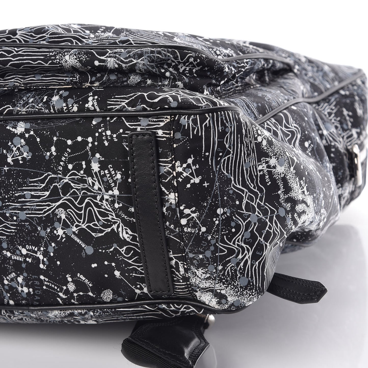 Nylon Palazzo Astrology Zip Top Backpack Black