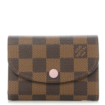 Louis Vuitton Damier Ebene Rosalie Coin Purse Rose Ballerine 1 of 7