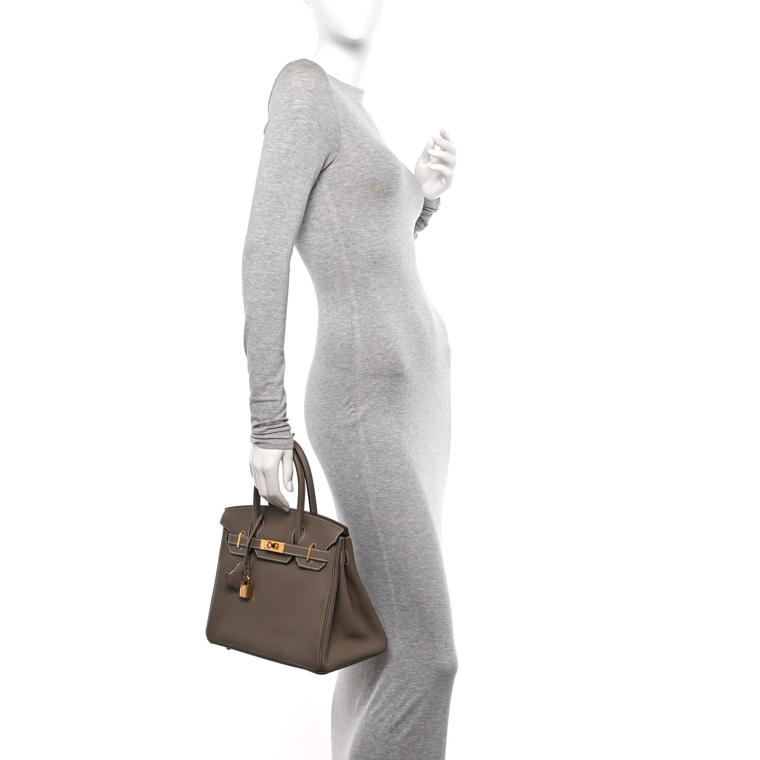 Hermes Togo BIRKIN 30 Etoupe 2 of 12