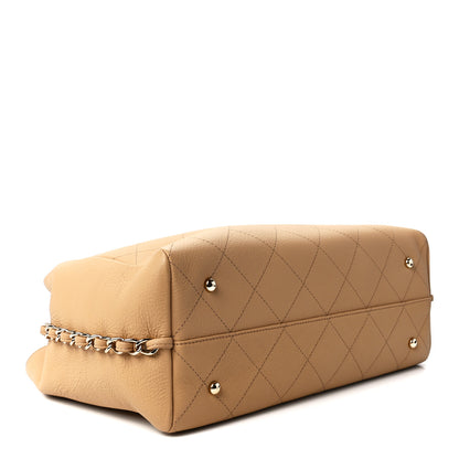 Chanel Bullskin Stitched Medium Shopping Bag Beige 4 of 11