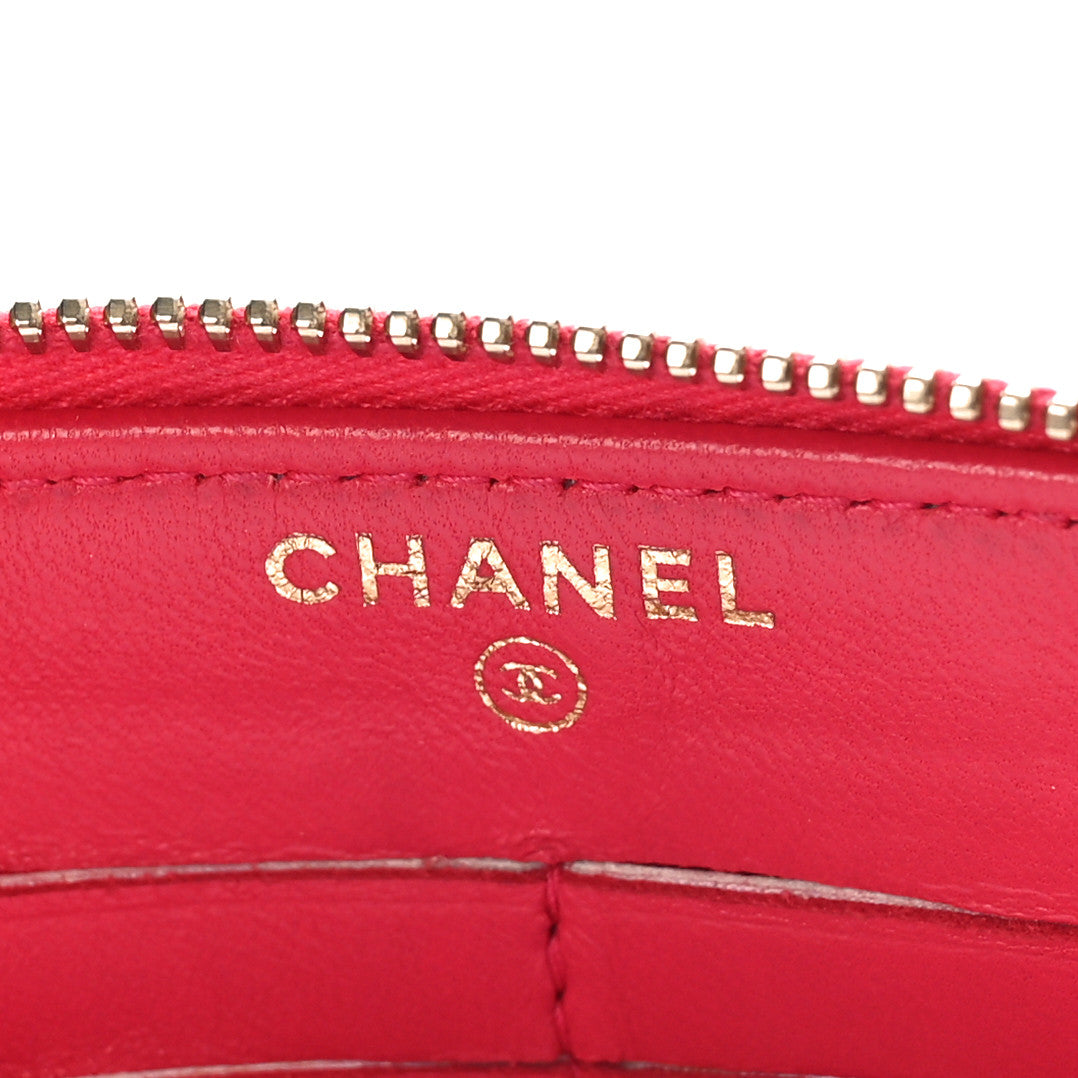 Chanel Lambskin Quilted Small Boy Zipped Pouch Red 6 of 9