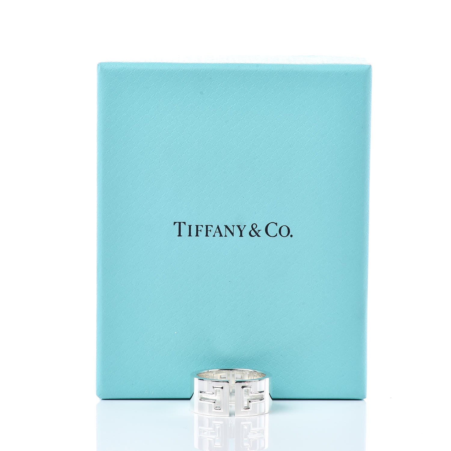 Tiffany Sterling Silver T Cutout Ring 60 9 5 of 5