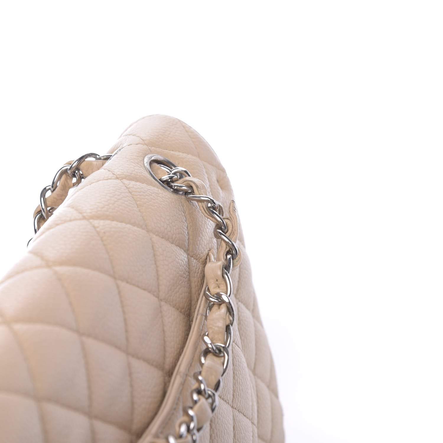 Chanel Caviar Quilted Medium Double Flap Beige Clair 11 of 13