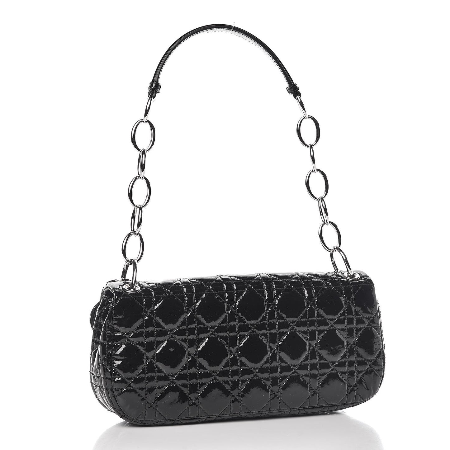 Patent Cannage Rendezvous Shoulder Bag Black