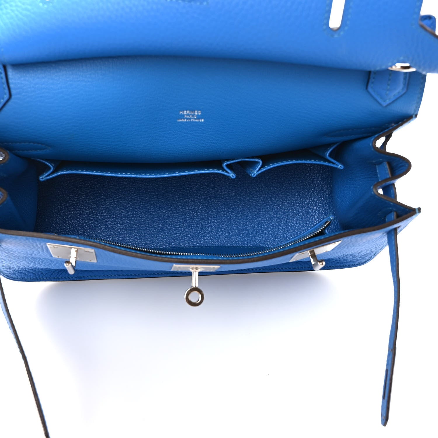 Hermes Taurillon Clemence Jypsiere 28 Bleu Hydra 5 of 8