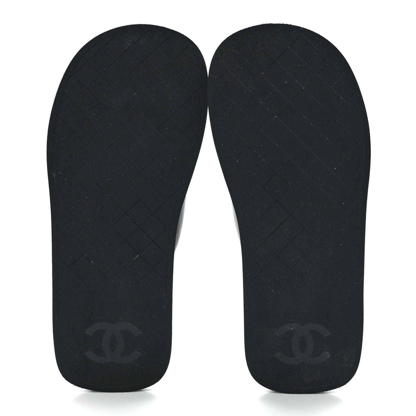 Lambskin Padded Pool Thong Sandals 38 Black