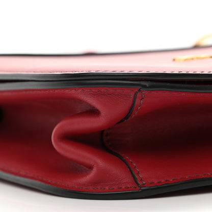 Prada City Calf Pionniere Saddle Bag Rubino Granato 8 of 9