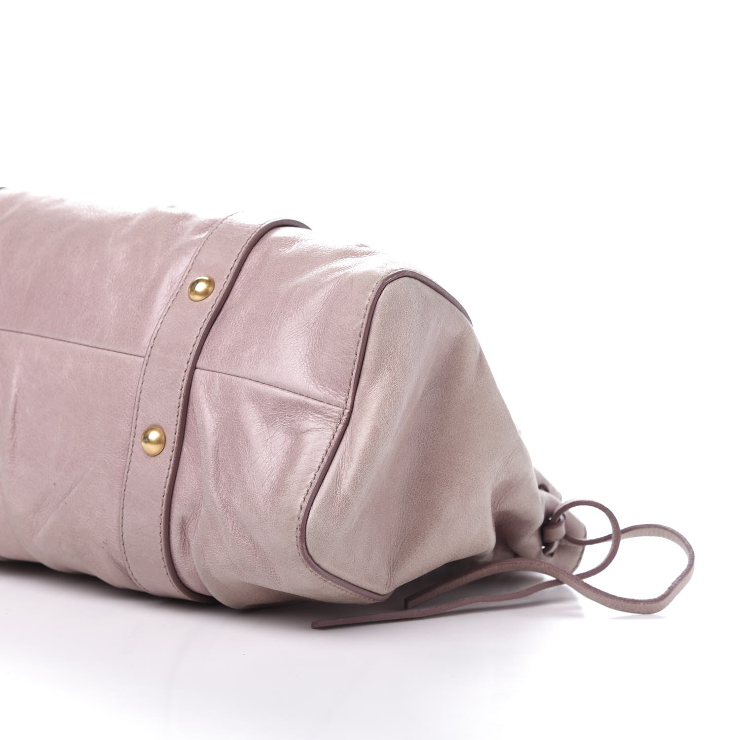 Miu Miu Vitello Lux Gathered Tote Mughetto 7 of 14