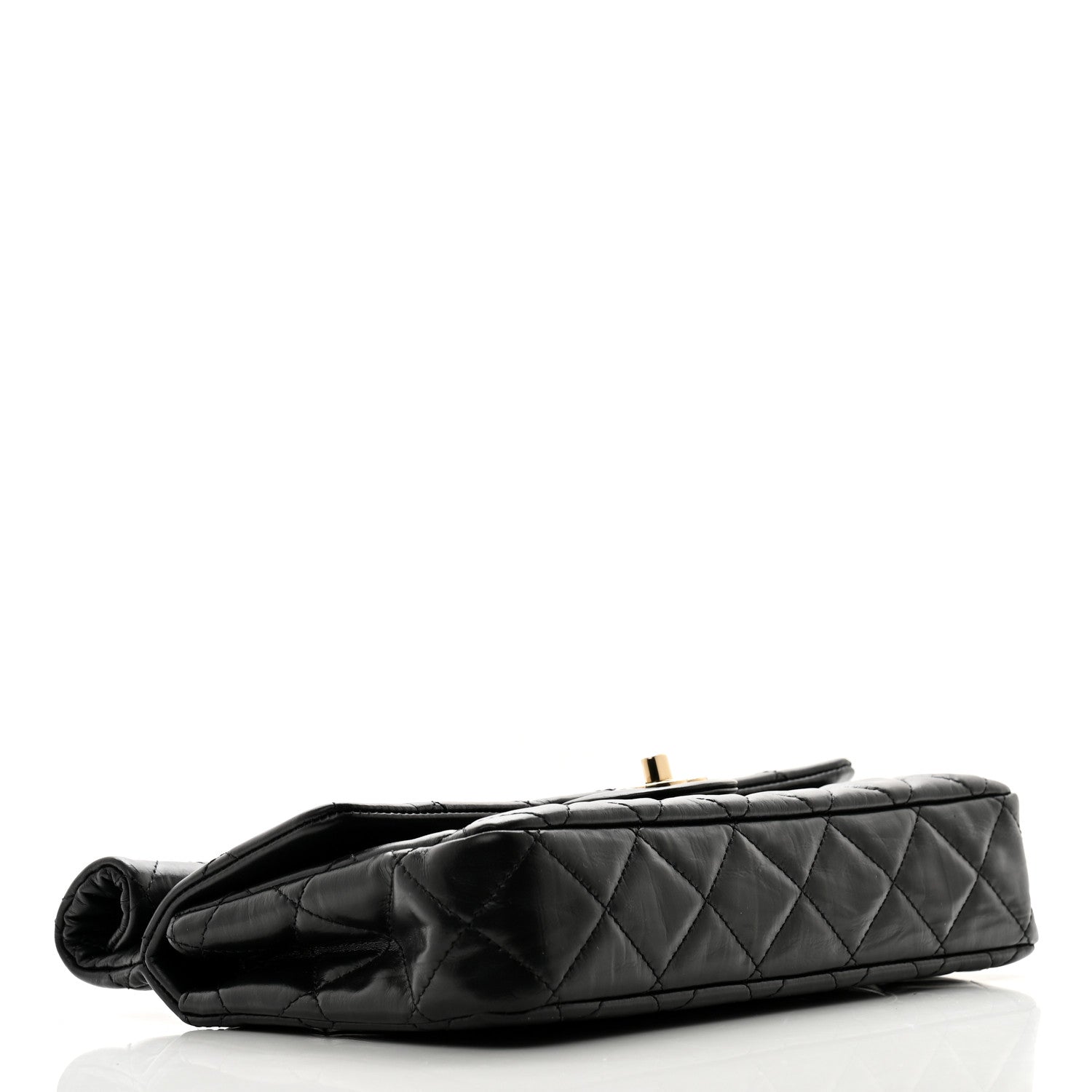 Chanel Crumpled Calfskin Quilted Clutch Black 4 of 10