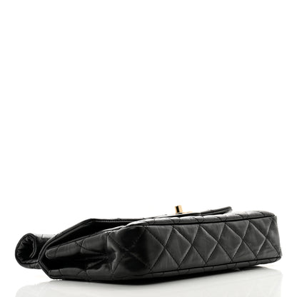 Chanel Crumpled Calfskin Quilted Clutch Black 4 of 10