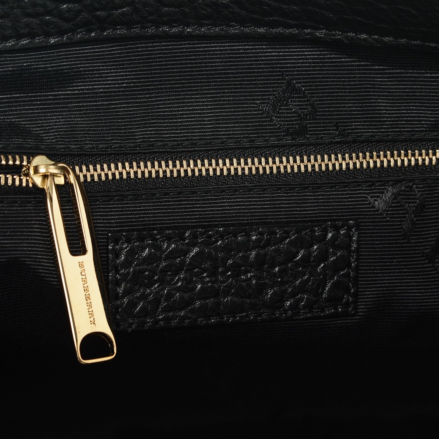 Burberry Heritage Grain Check Embossed Medium Dewsbury Tote Black 7 of 7