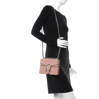 Gucci Suede Mini Dionysus Shoulder Bag Pink 2 of 15