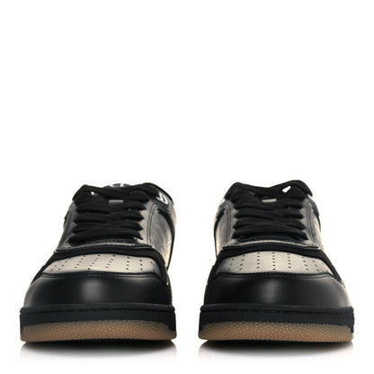 Christian Dior Smooth Calfskin Oblique Galaxy Mens B27 Low Top Sneakers 41 Black Beige 2 of 7