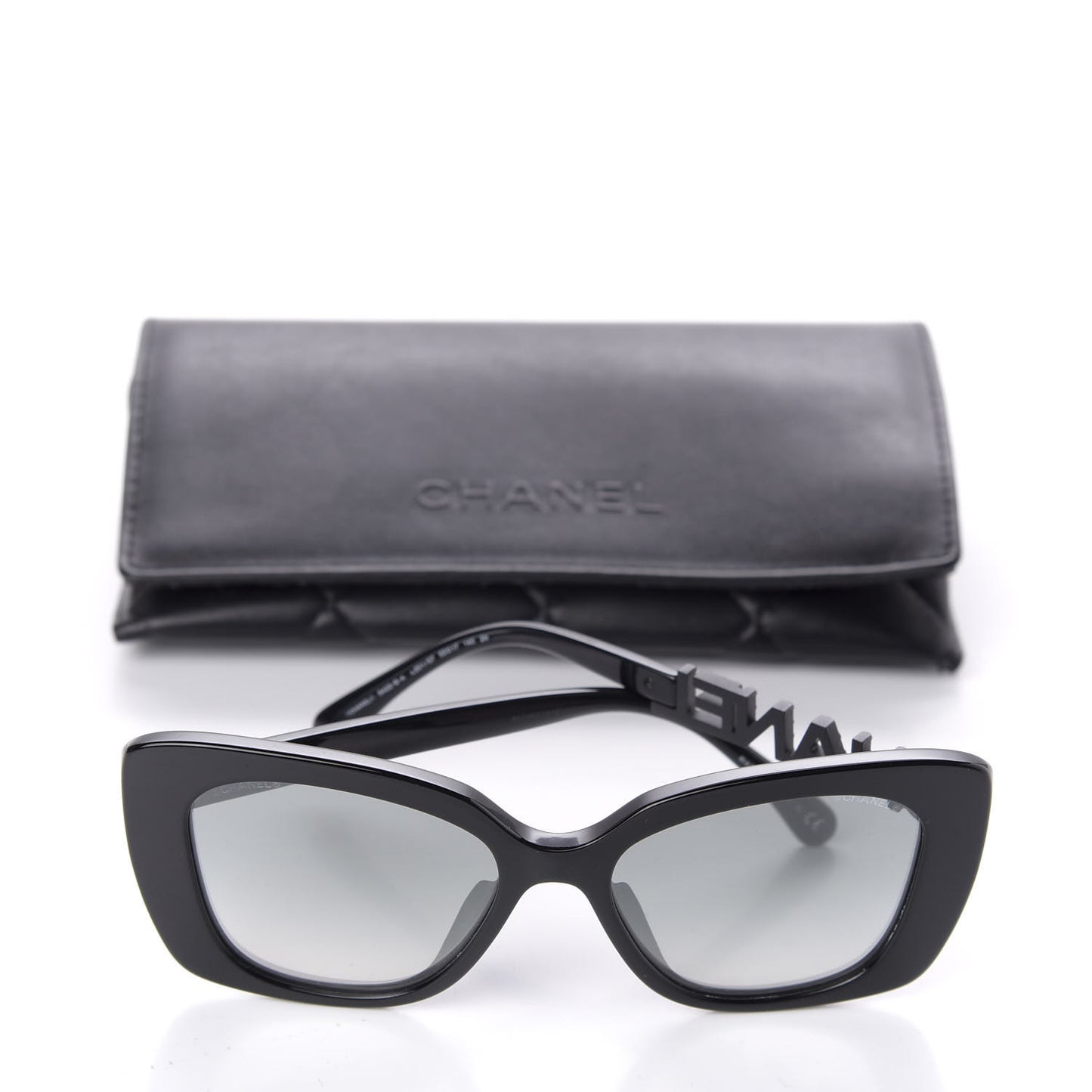 Acetate Strass Square Sunglasses 5422 Black
