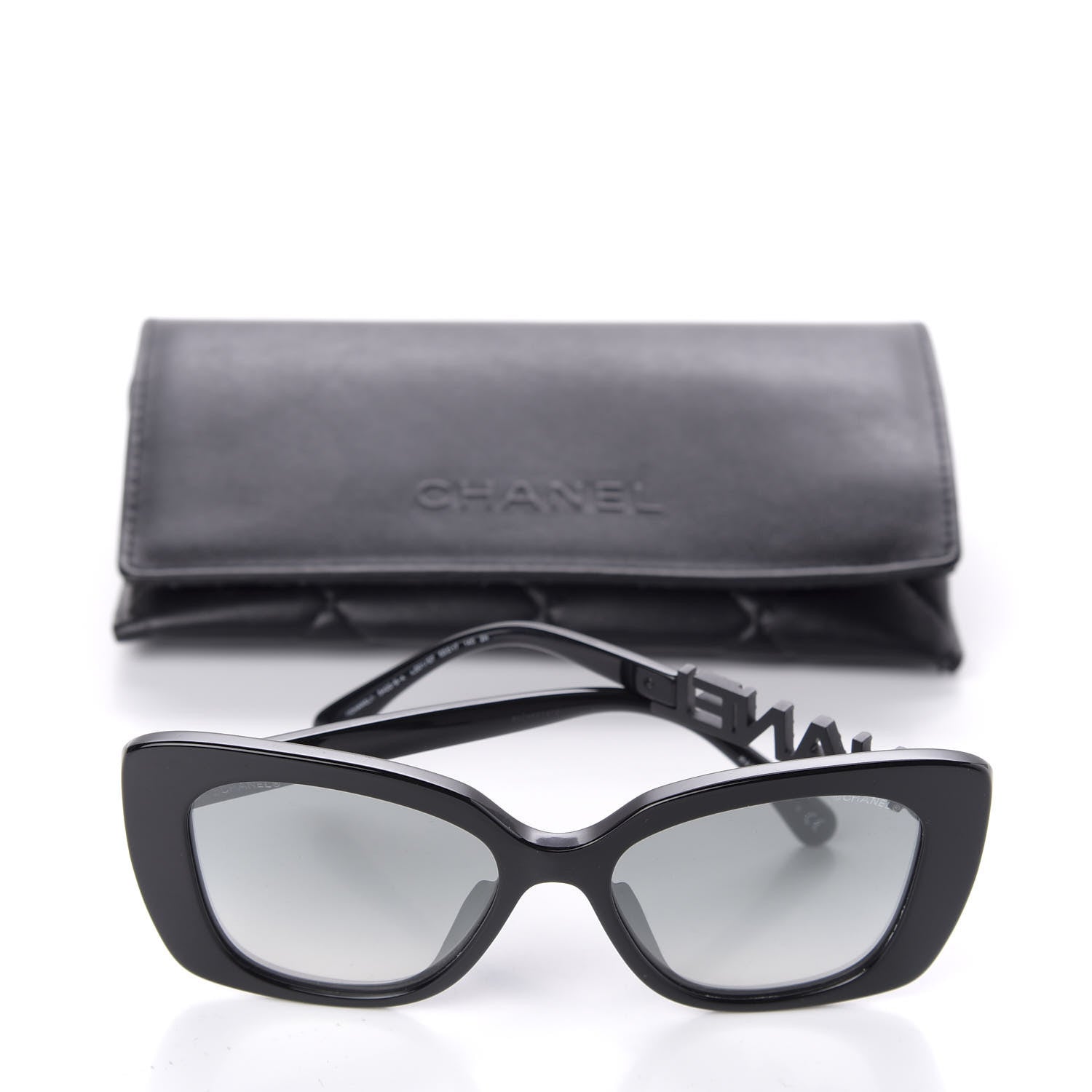 Chanel Acetate Strass Square Sunglasses 5422 Black 8 of 8