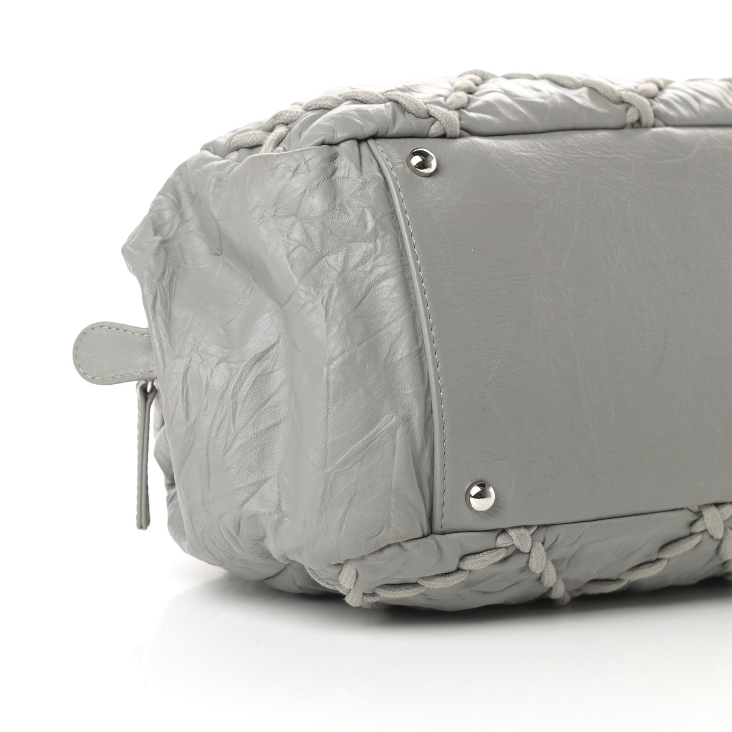 Calfskin Ultra Stitch Bowler Grey