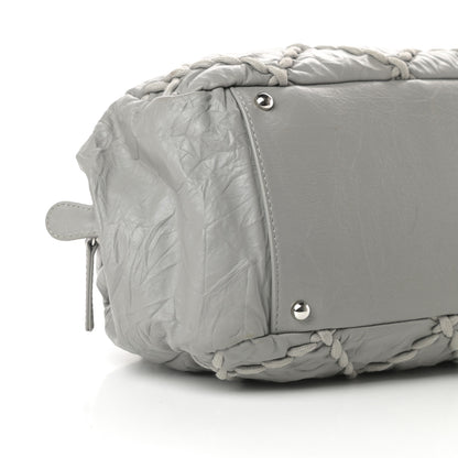 Chanel Calfskin Ultra Stitch Bowler Grey 9 of 14
