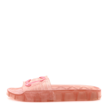 Chanel PVC Transparent CC Flat Slide Sandals 39 Pink 1 of 8