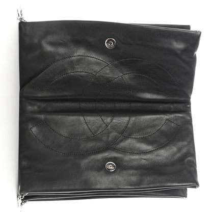 Chanel Lambskin Accordion Globe Clutch Black 5 of 12