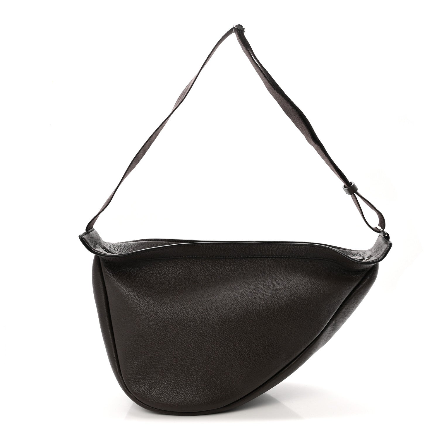 The Row Grained Calfskin Large Slouchy Banana Bag Brunette 1 of 10