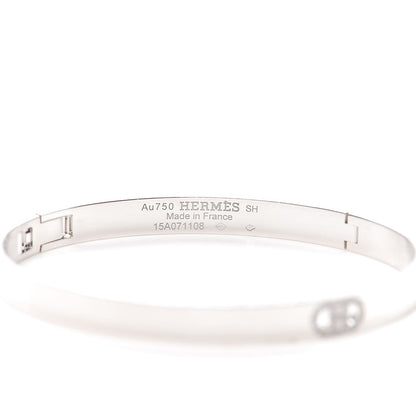 Hermes 18K White Gold Diamond PM H D'Ancre Bracelet SH 4 of 6