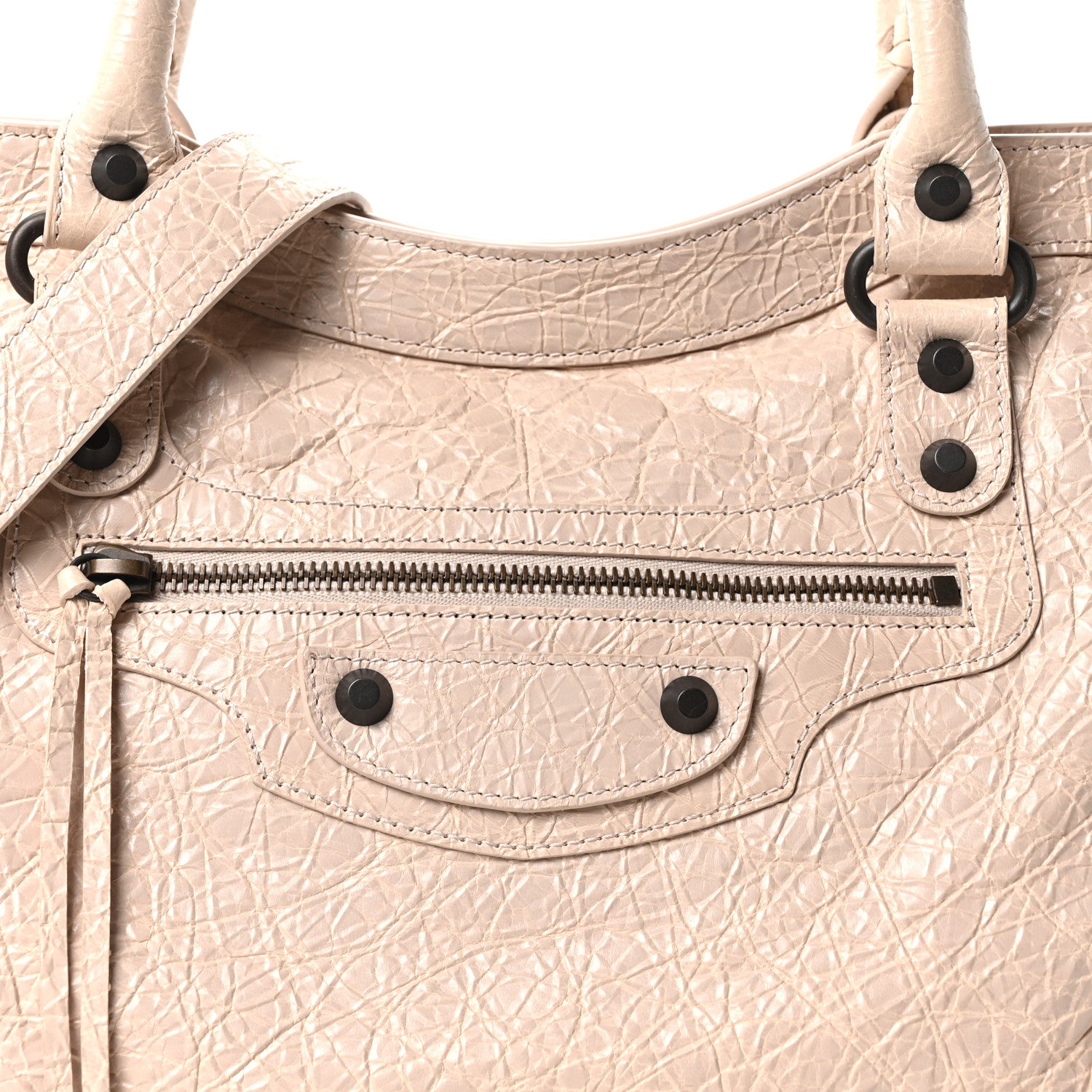 Balenciaga Agneau Arena Classic Hardware Medium Le City Almond 8 of 10
