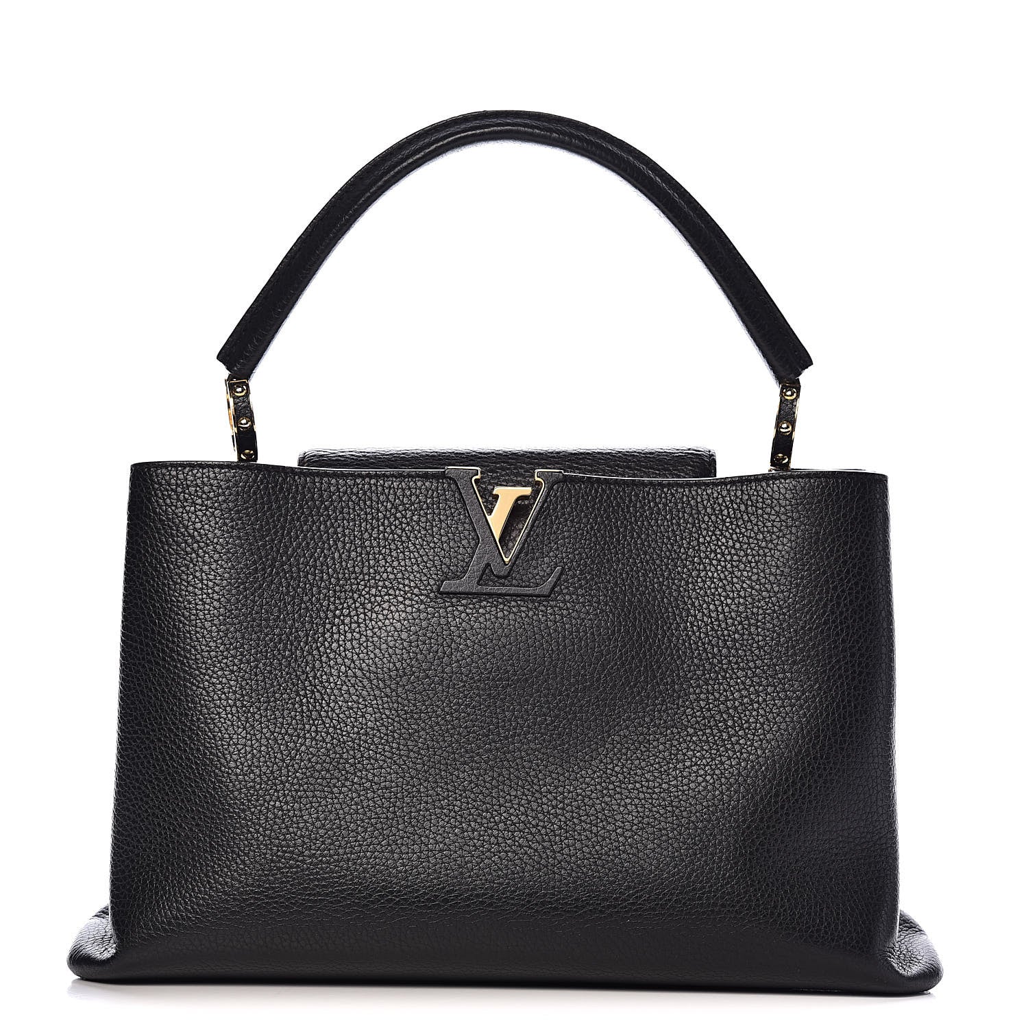 Louis Vuitton Taurillon Capucines MM Black 1 of 9