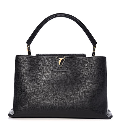 Louis Vuitton Taurillon Capucines MM Black 1 of 9