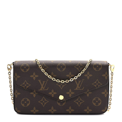 Louis Vuitton Monogram Pochette Felicie Chain Wallet Fuchsia 3 of 10