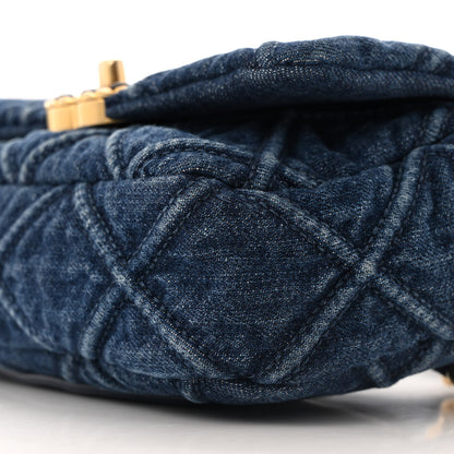 Chanel Denim Quilted Chanel 19 Waist Bag Blue 10 of 16