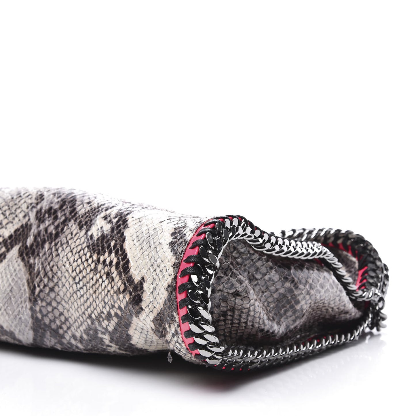 Eco Python Falabella Fold Over Tote Chalk Pink