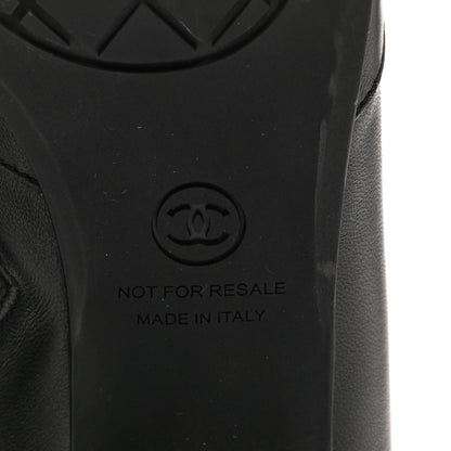 Chanel Stretch Lambskin Cap Toe CC Short Boots 38.5 Black 8 of 9
