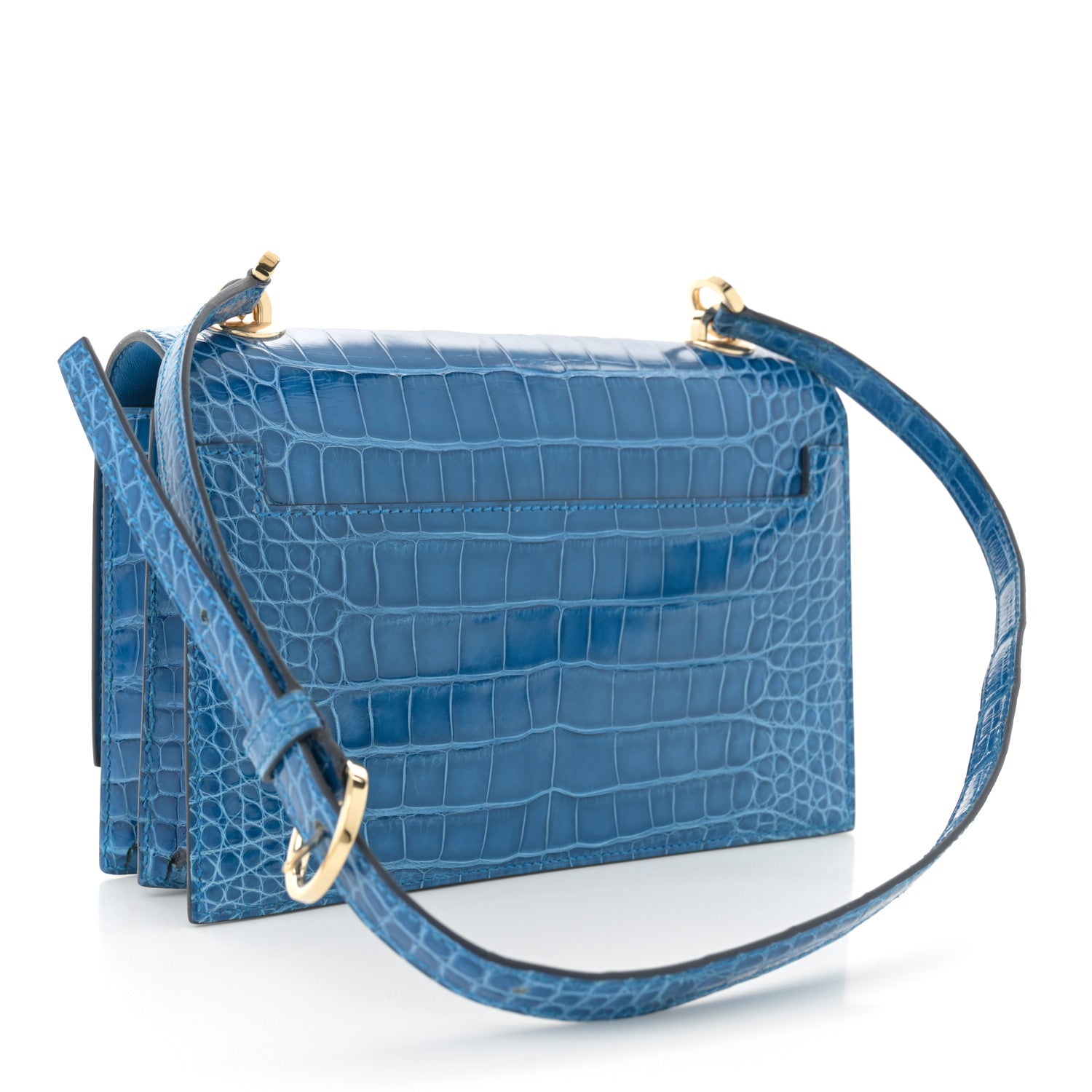 Hermes Shiny Alligator Minuit Au Faubourg Bleu Izmir 3 of 10