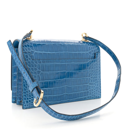Hermes Shiny Alligator Minuit Au Faubourg Bleu Izmir 3 of 10
