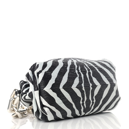 Bottega Veneta Nappa Zebra Print The Pouch Chain White Black 4 of 9
