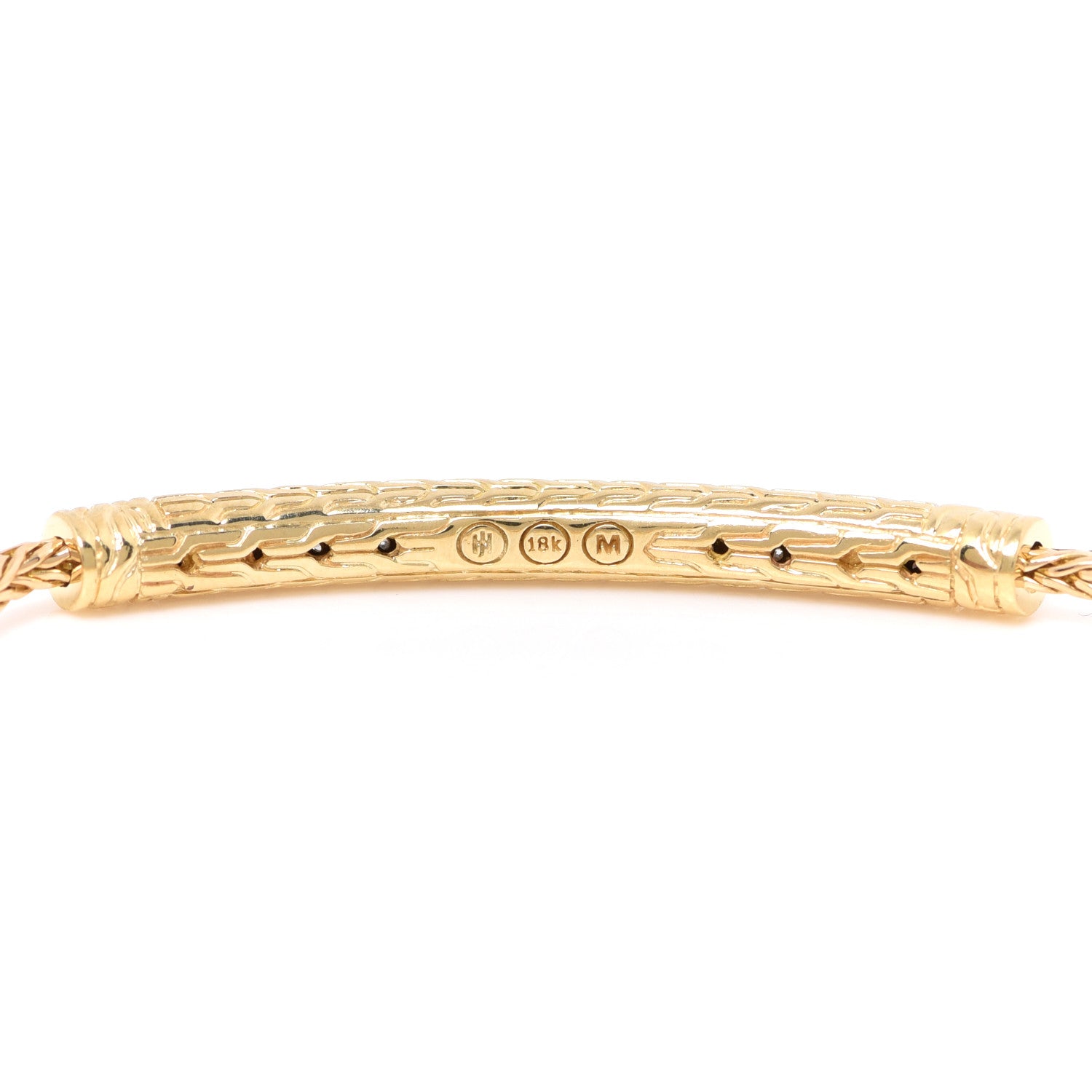 John Hardy 18K Yellow Gold Diamond Classic Chain Station Bracelet 5 of 5
