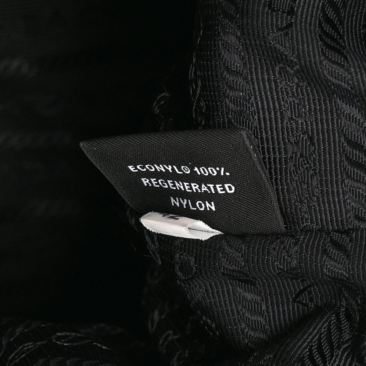 Re-Nylon Saffiano Stitched Duet Bucket Bag Black